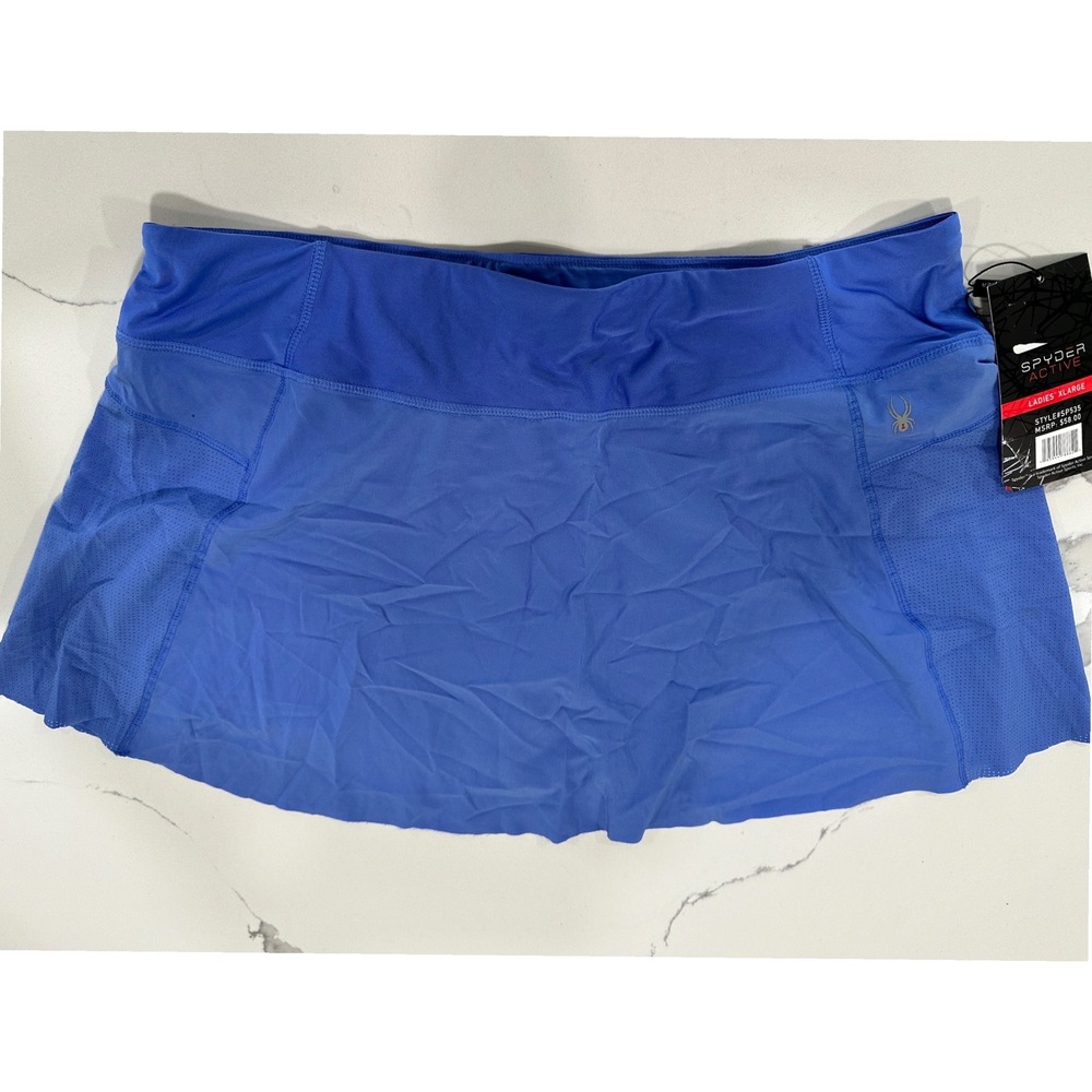 Spyder Active Womens Blue Athletic Skort XL SP535 NWT Tennis Golf Running